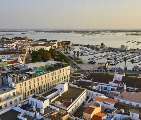 Vista aérea do Hotel Faro